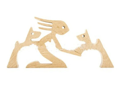 Wooden Nordic Style Animal Ornament for office desk decoration