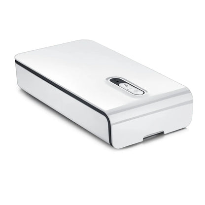 Blue UV phone steriliser box with touch switch and magnetic lid for devices up to 6.5 inches
