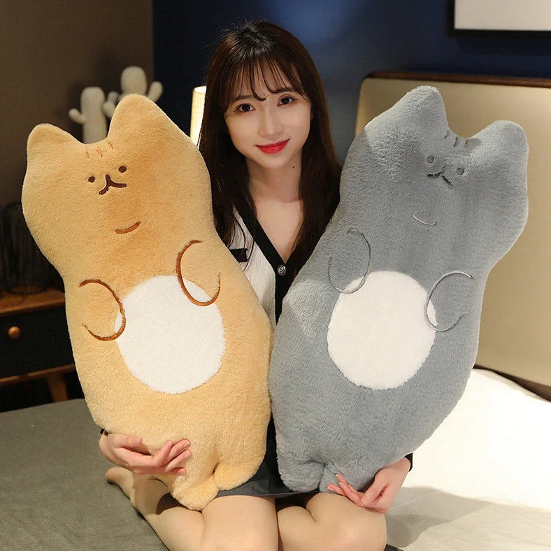 70cm cartoon cat plush toy in lying and standing poses with five colour variations