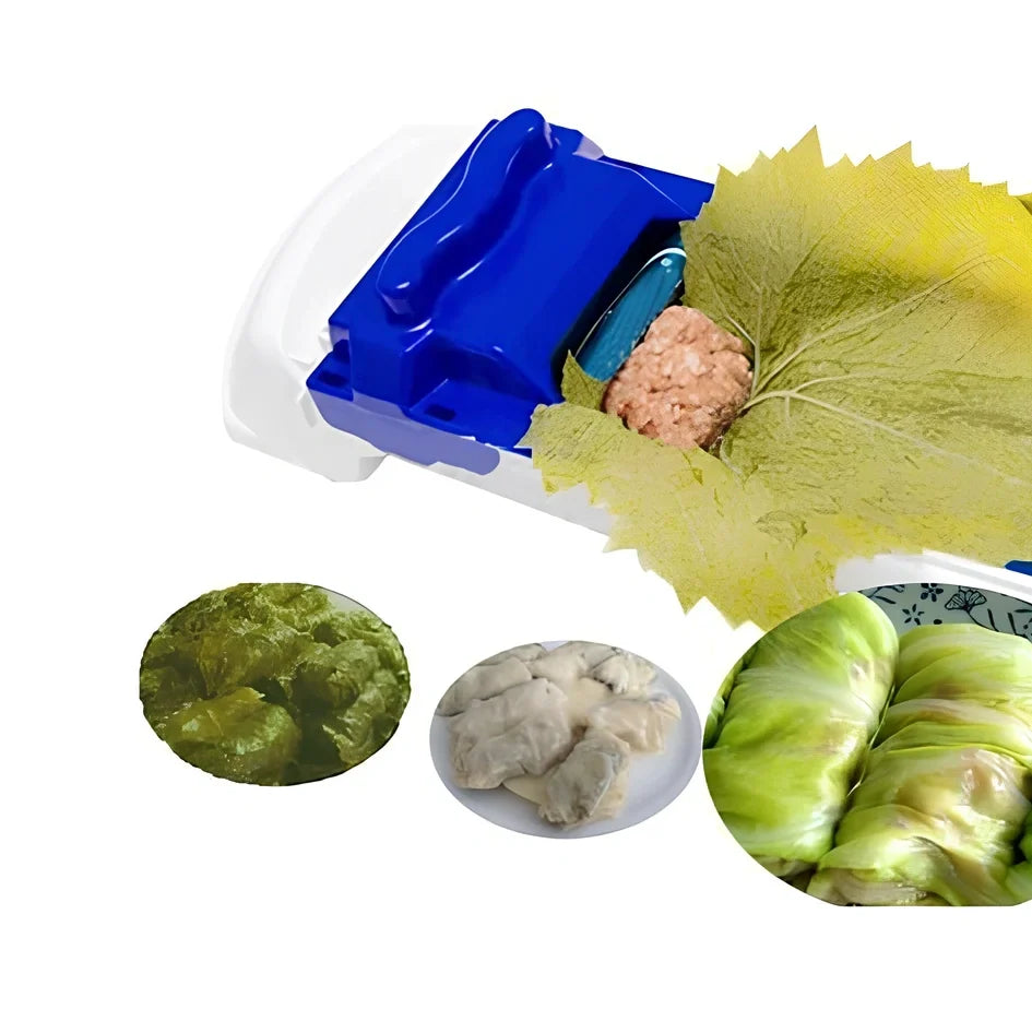 Home sushi machine measuring 37.3cm for creating vegetable and meat rolls with push mechanism