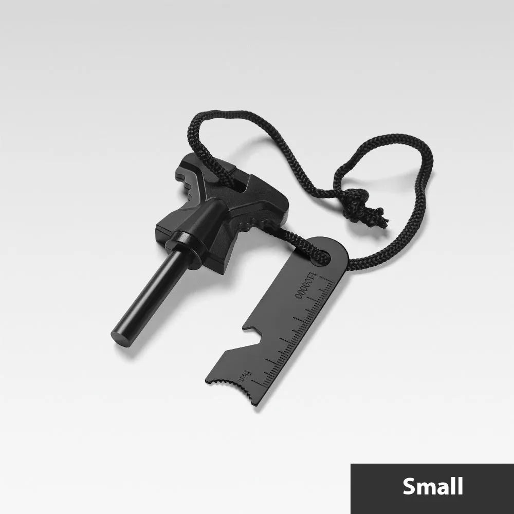 Butterfly-shaped outdoor firestone with stainless steel doctor blade bottle opener measuring 117x43mm