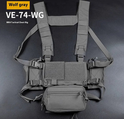 Expandable breathable chest mount vest in American Cordura fabric, available in multiple colours, one size fits all.