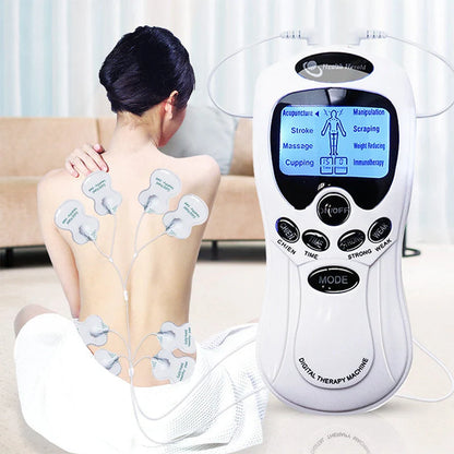 Mini digital portable multifunctional massage instrument with LCD screen in various colors