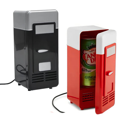 Mini refrigerator measuring 19cm wide × 9cm long × 8cm high with 300ml capacity for cooling medicines and cosmetics