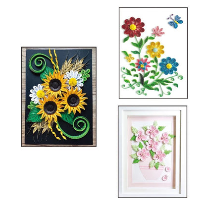 Premium DIY Paper Quilling Art Craft Kit with Vibrant Pre-cut Paper Strips, Essential Tools, and Detailed Instructions for Unique Handmade Projects
