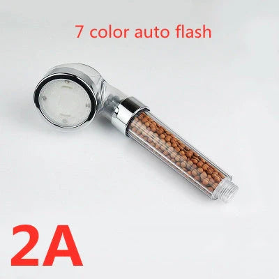 Color Changing LED Shower Head with temperature sensor and high-pressure filter