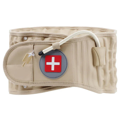 Inflatable Lumbar Traction Belt designed for back pain relief, featuring an adjustable inflation system and durable construction for personalized support and comfort.