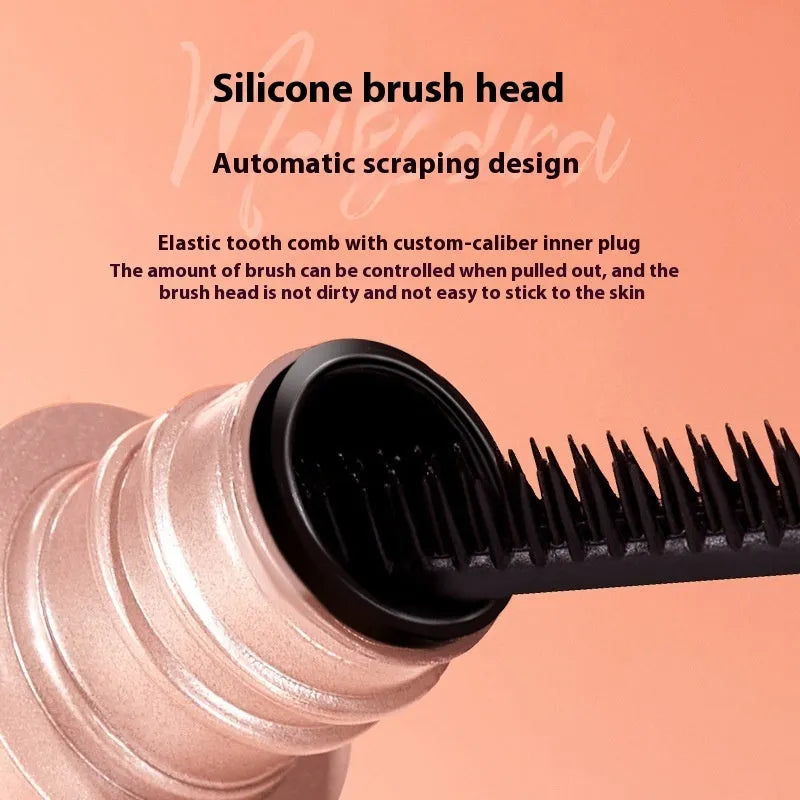 Black mascara tube for curly long lashes, 14cm tall with 8g content.