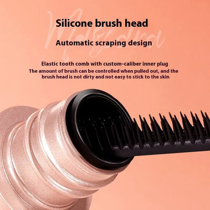 Black mascara tube for curly long lashes, 14cm tall with 8g content.