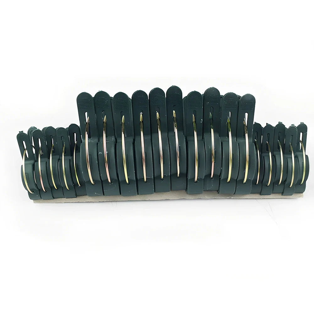 6cm yellow zinc plated garden clips for plant support in outdoor settings