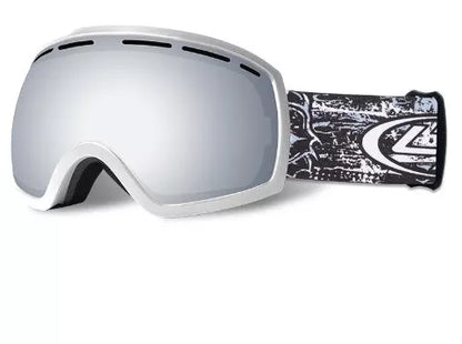 Large spherical ski goggles with anti-fog technology for clear vision in any condition