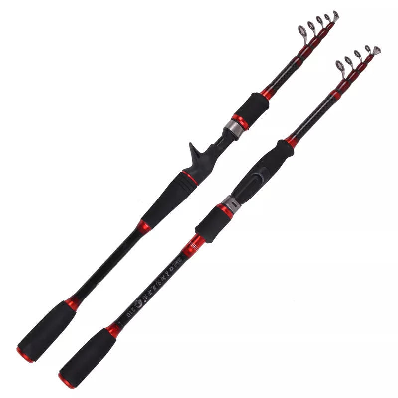 MH Shrinking Carbon Fishing Rod with straight and gun handle options for ocean fishing