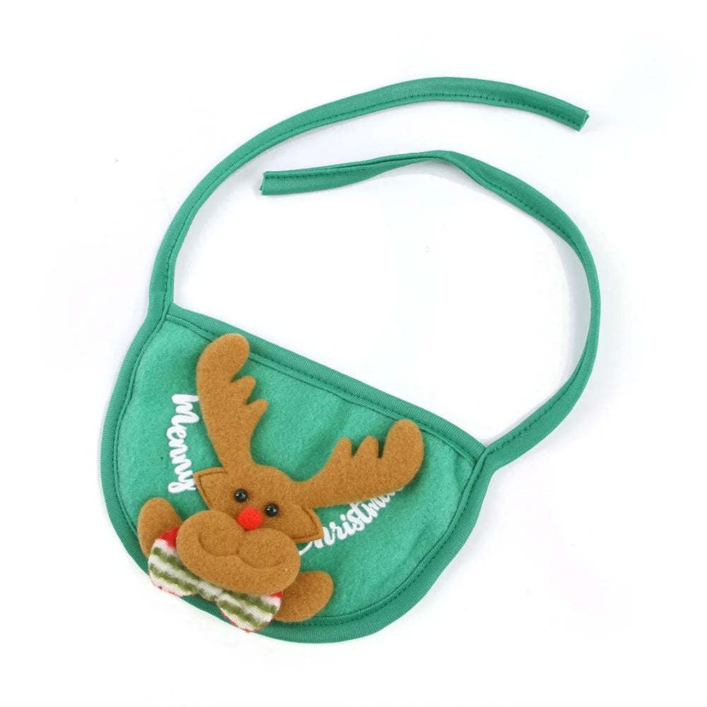 Christmas pet costume with velvet material and elastic antlers for winter warmth