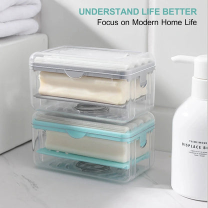 Roller type soap dish holder in light luxury colors with drain holes for bathroom storage