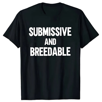 Loose fit men's cotton T-shirt with a humorous graphic print on the front.