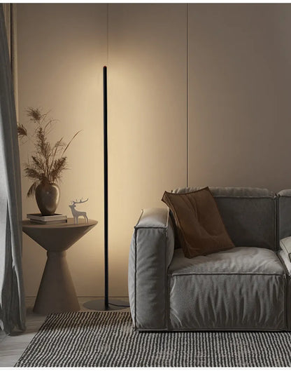 Aluminium alloy vertical floor lamp with USB plug-in, sizes 25cm, 50cm, and 100cm, for home or hotel use