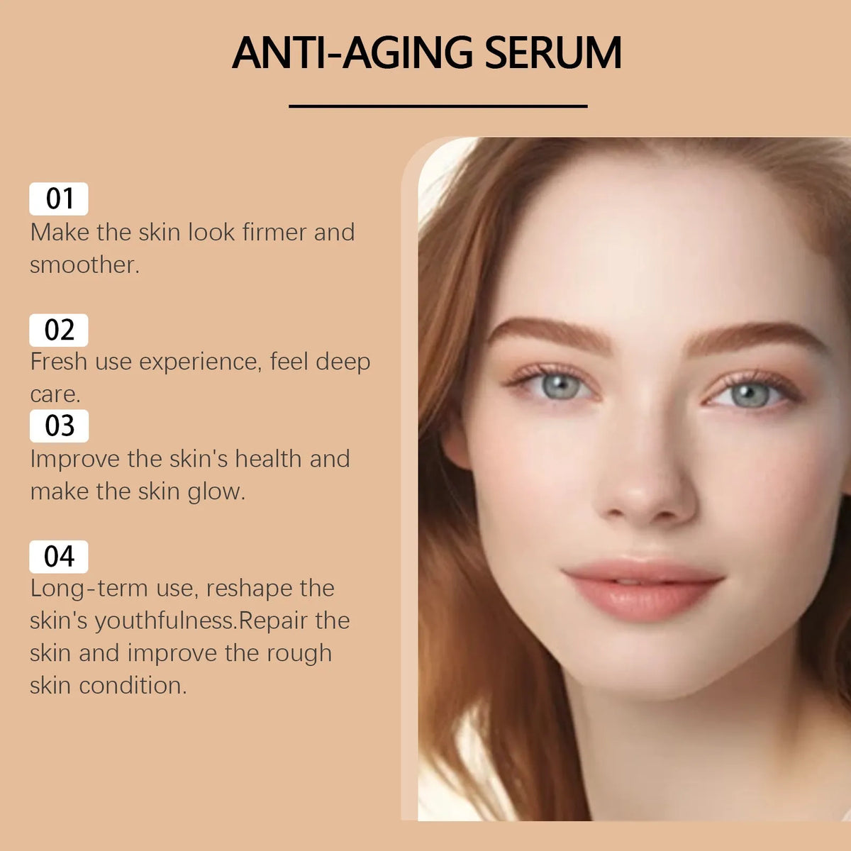 30ml clear bottle of anti-aging liquid with hyaluronic acid and botox formula