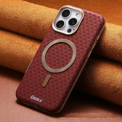 Triangle shield magnetic suction phone case in black with shockproof protection for iPhone