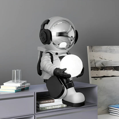 59cm tall astronaut ornament with night light on TV cabinet
