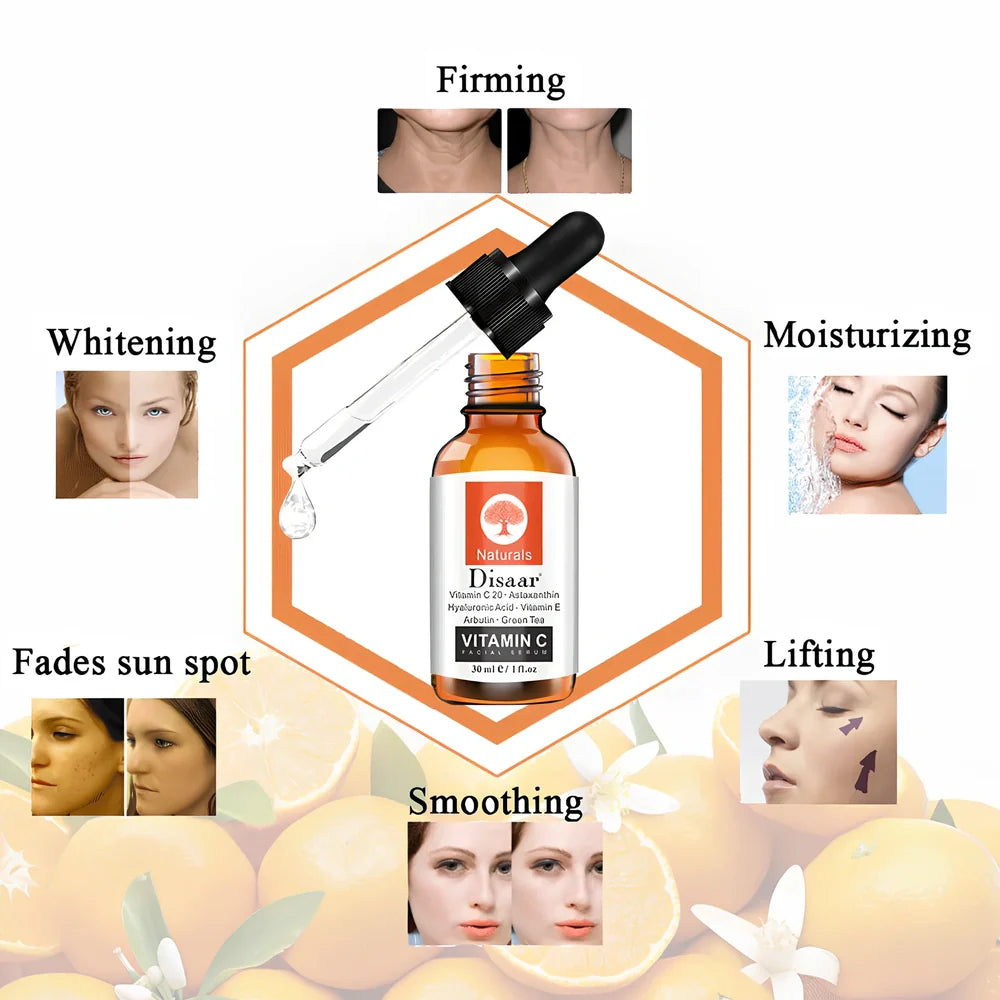 30ml vitamin C serum bottle for facial brightening and skin tone improvement