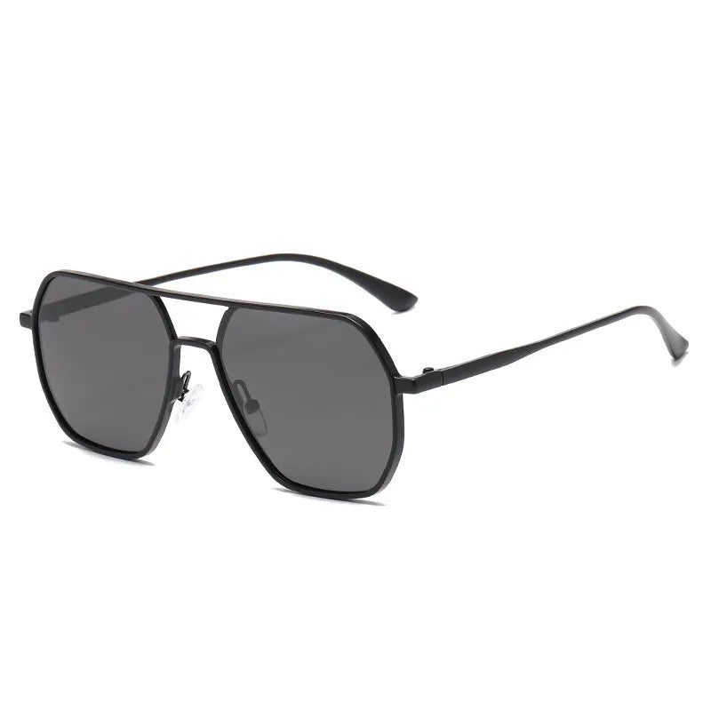 Men's irregular shaped polarized sunglasses with UV protection for driving and outdoor use