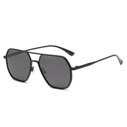 Men's irregular shaped polarized sunglasses with UV protection for driving and outdoor use