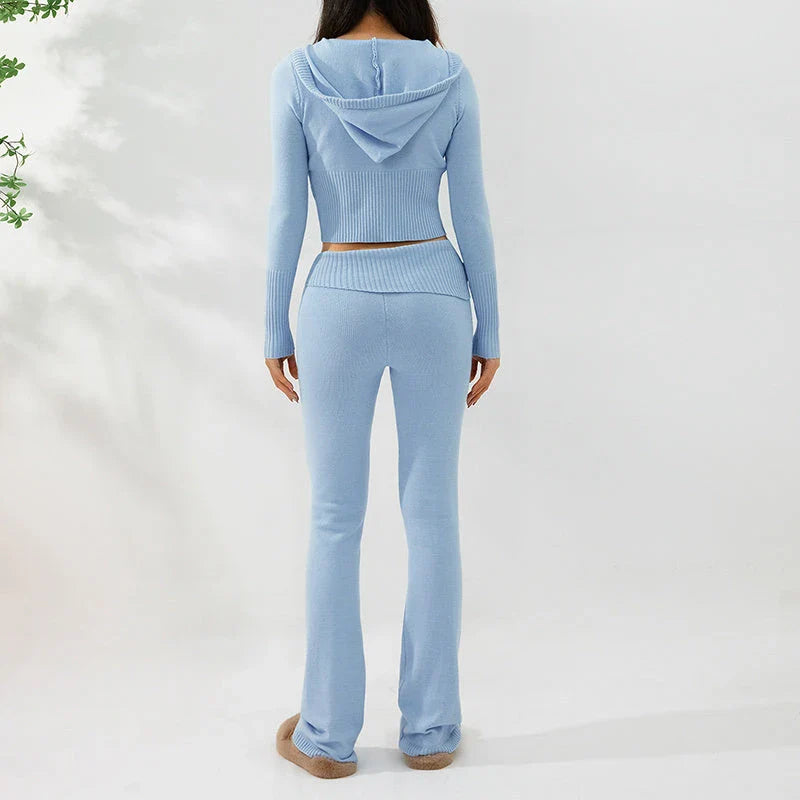 A stylish and comfortable hoodie suit set featuring a variety of color options, perfect for everyday wear.