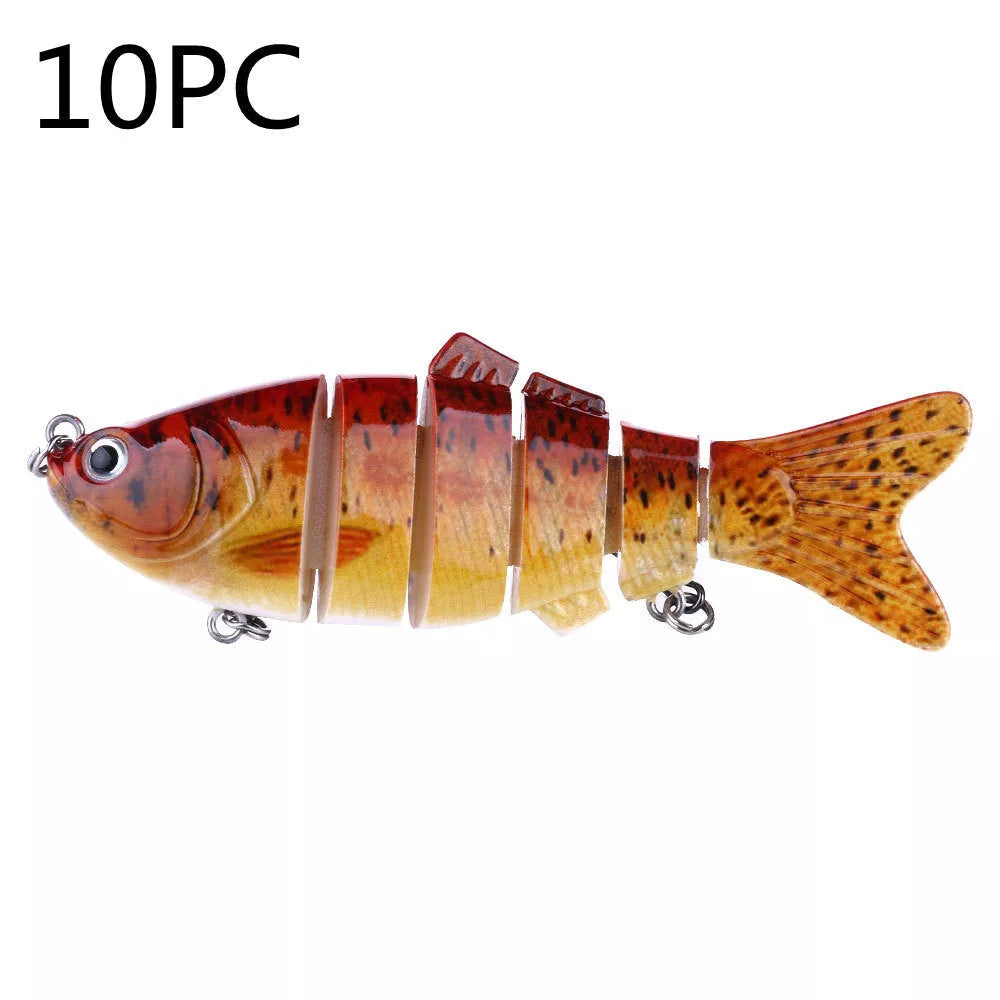 Plastic bait fish with high-strength hooks for effective fishing