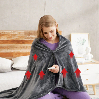 Cozy heated flannel blanket with soft, plush fabric and adjustable temperature controls for year-round warmth and comfort