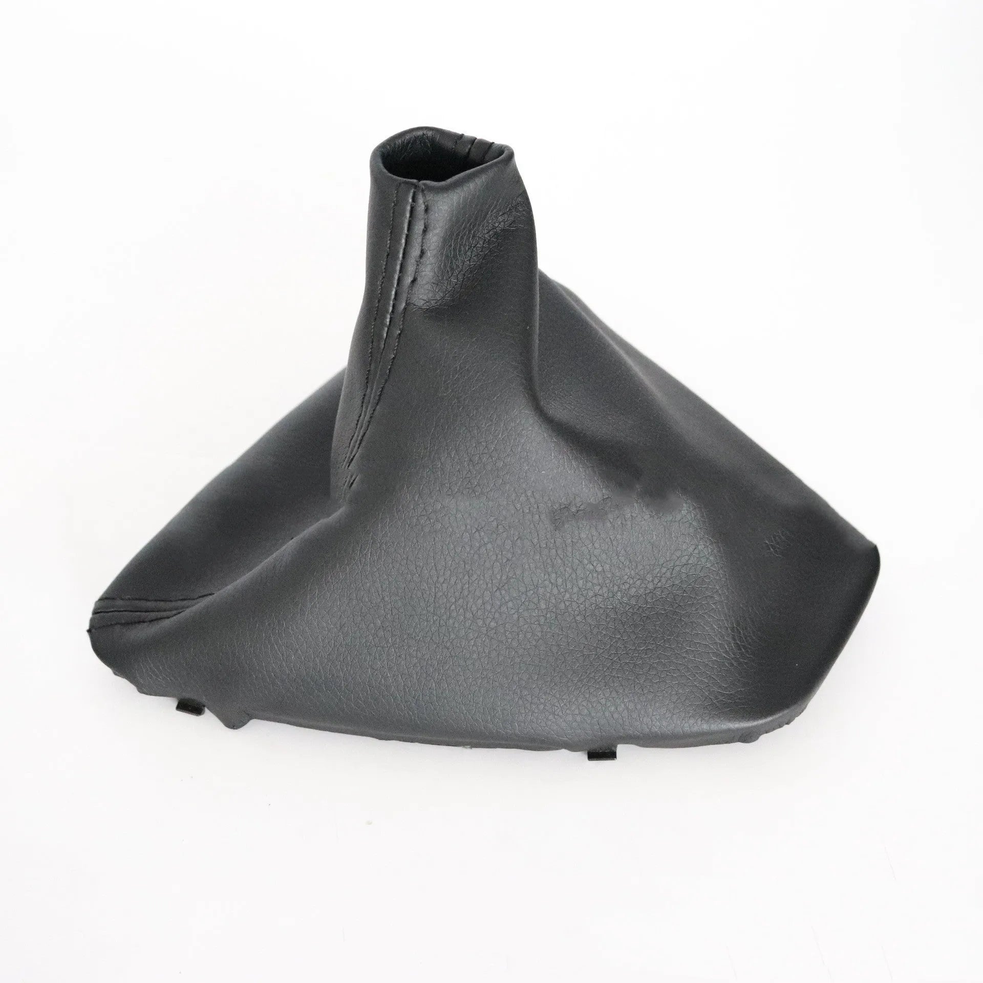 Black PU artificial leather gear stick dust cover for BMW 3 Series models.