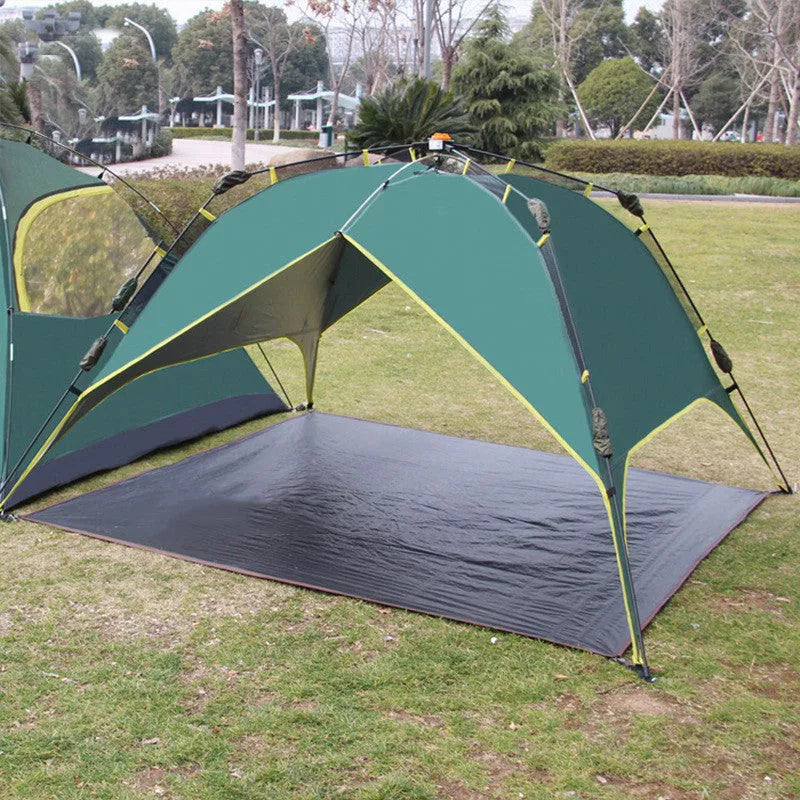 Thick black PE ground cloth for camping and outdoor picnics, sizes 200x180cm and 190x140cm