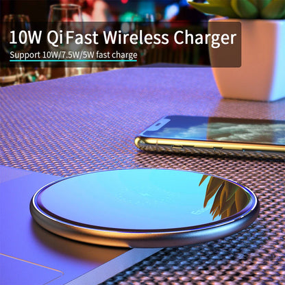 15W Qi wireless charger for phones and headphones in black and white