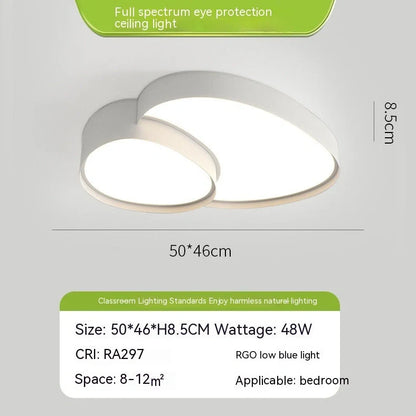 Simple Modern whole house LED lamp with acrylic shade and smart remote control for adjustable three-colour lighting