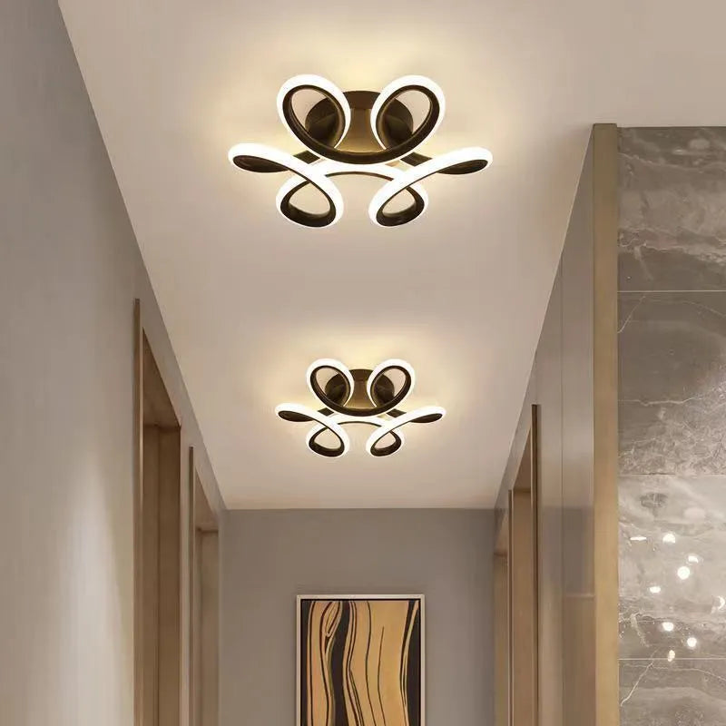 Modern silicone LED corridor light in butterfly and geometric shapes for entrance halls