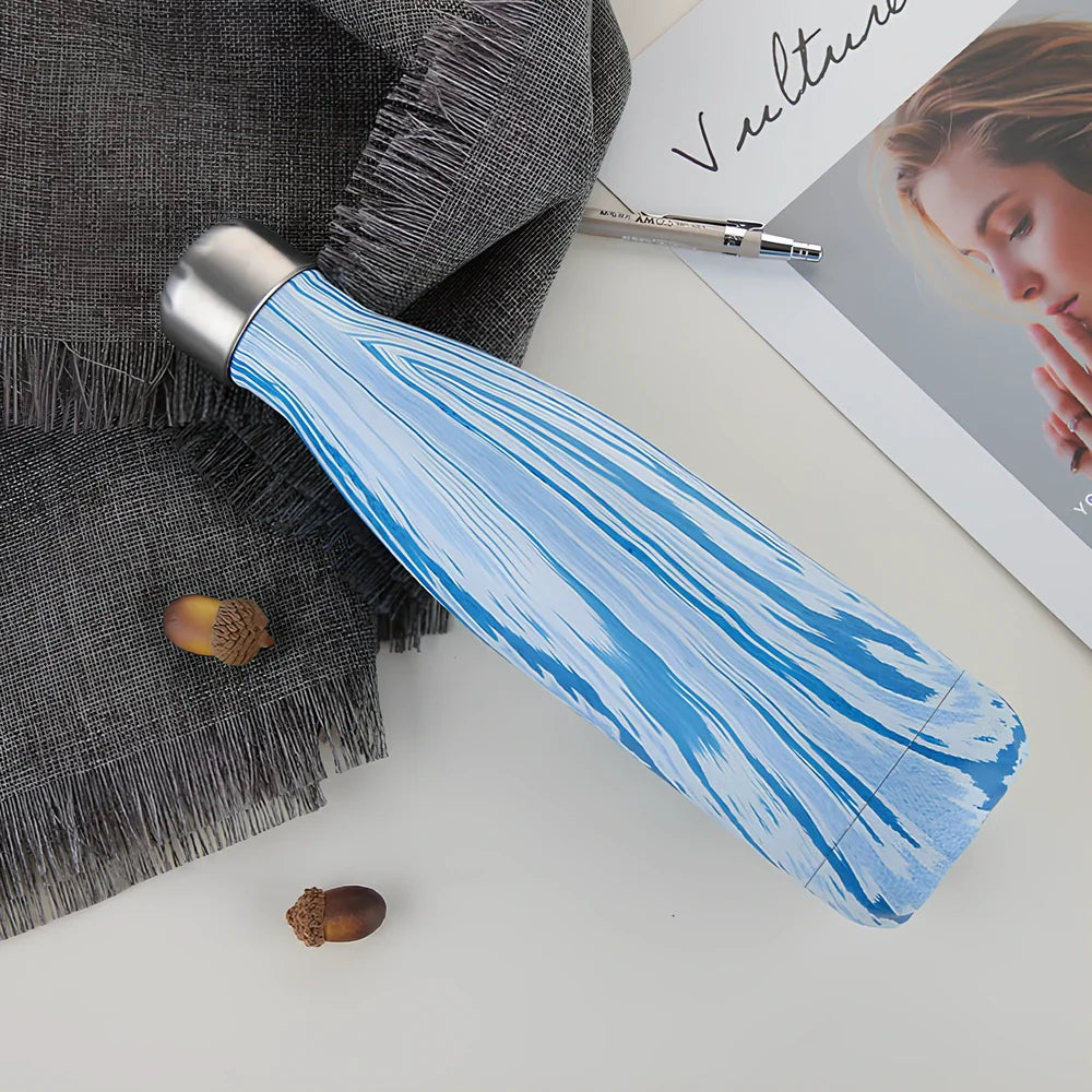 Stainless steel thermal water bottle with 500ml capacity and vacuum insulation technology