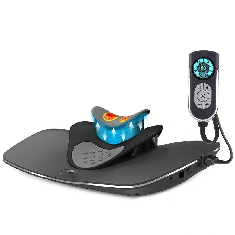 Electric neck massager with adjustable strength for pain relief, portable design