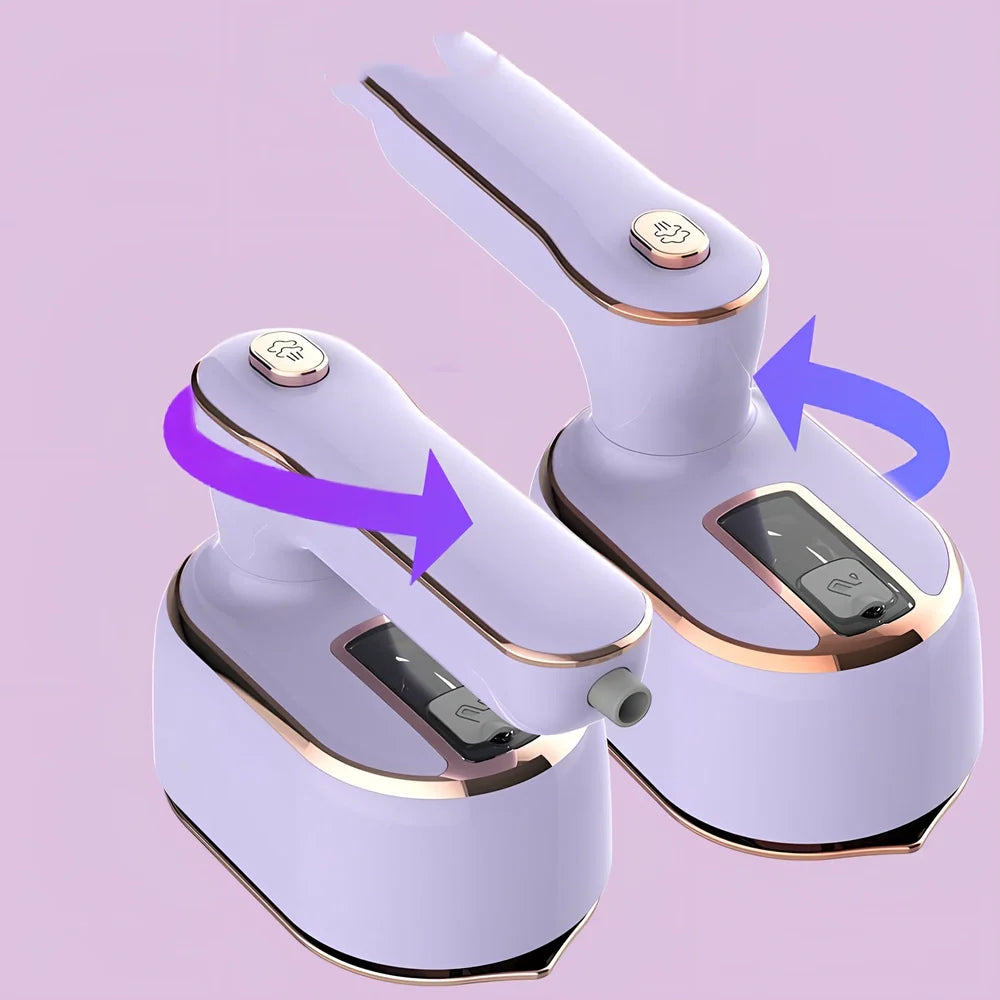 Home Fashion rotating steam hanging iron in light purple colour with mechanical controls and steam function