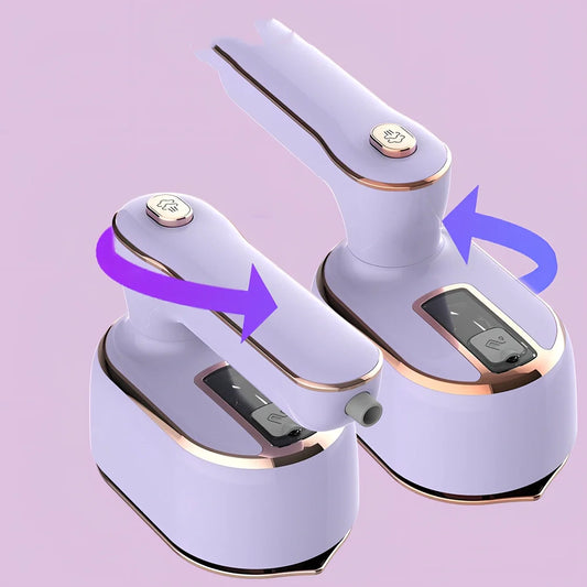 Home Fashion rotating steam hanging iron in light purple colour with mechanical controls and steam function