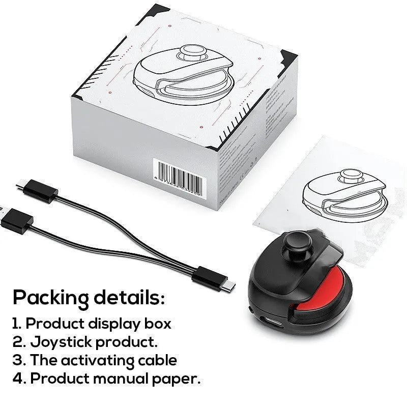 Black and white USB game controller with 8.8cm dimensions and ABS plastic construction