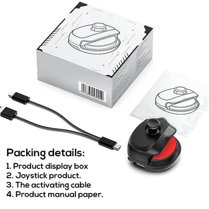 Black and white USB game controller with 8.8cm dimensions and ABS plastic construction