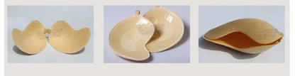 A discreet, backless and strapless silicone bra that provides a natural lift and invisible support under clothing.