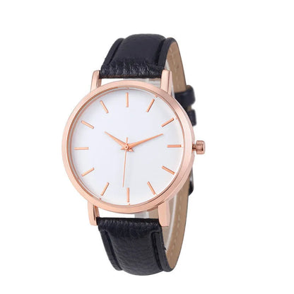Women's square quartz watch with alloy case and PU leather strap in multiple colour options