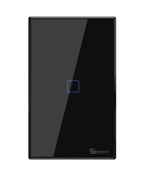 Smart wall switch with tempered glass panel, touch control, 220-250V 10A, 120mm mounting hole distance