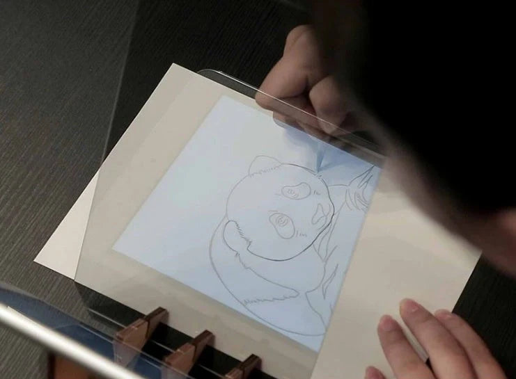 ABS Material Painting Tracing Board for artists, black color, 22.5 x 15.6cm