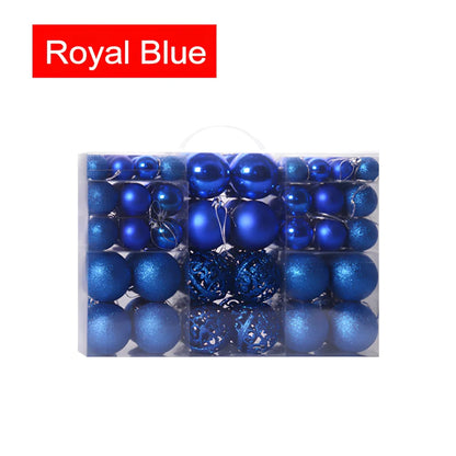 100 Christmas matte decorative balls in 12 colours including champagne, lake blue and rose red