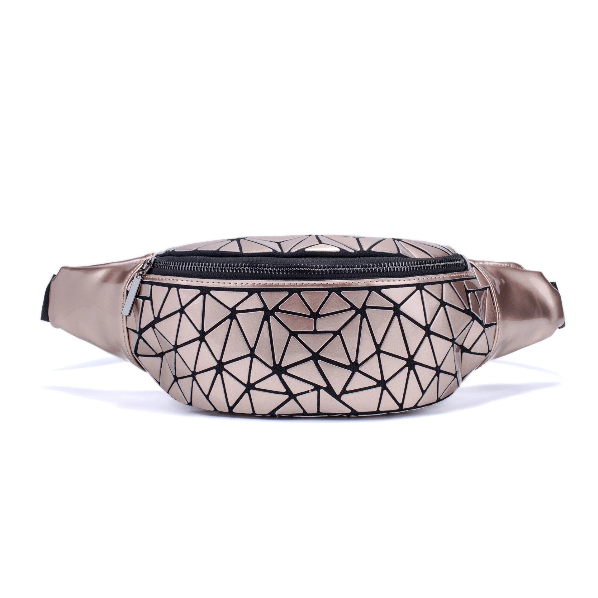 Stylish waist bags in various colors made of premium PU leather with a sleek geometric design, providing hands-free convenience and organization for modern women.