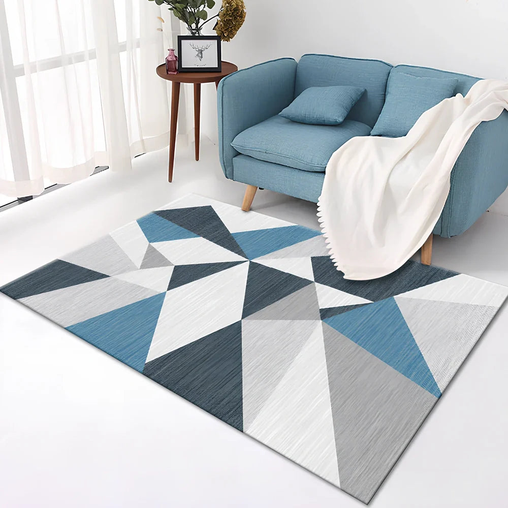 Rectangular crystal velvet carpet in charcoal grey showing textured surface and straight edges