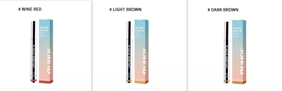 Dark brown waterproof lip liner pen with precision tip for long-lasting lip definition