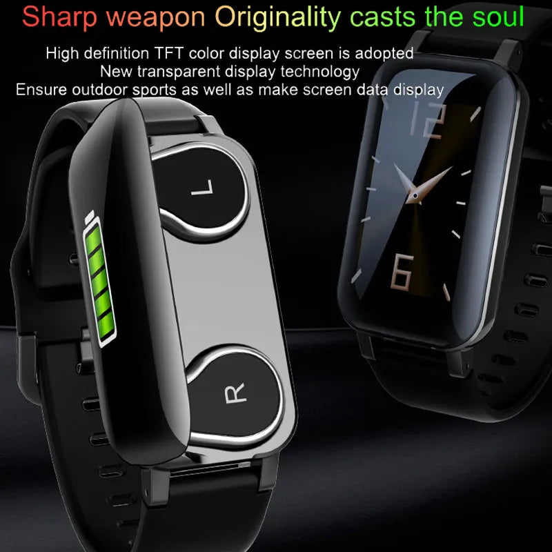 Smart bracelet call bracelet with heart rate monitoring, 10m wireless distance, available in black, blue, and coffee colours, ideal for fitness tracking and phone call alerts