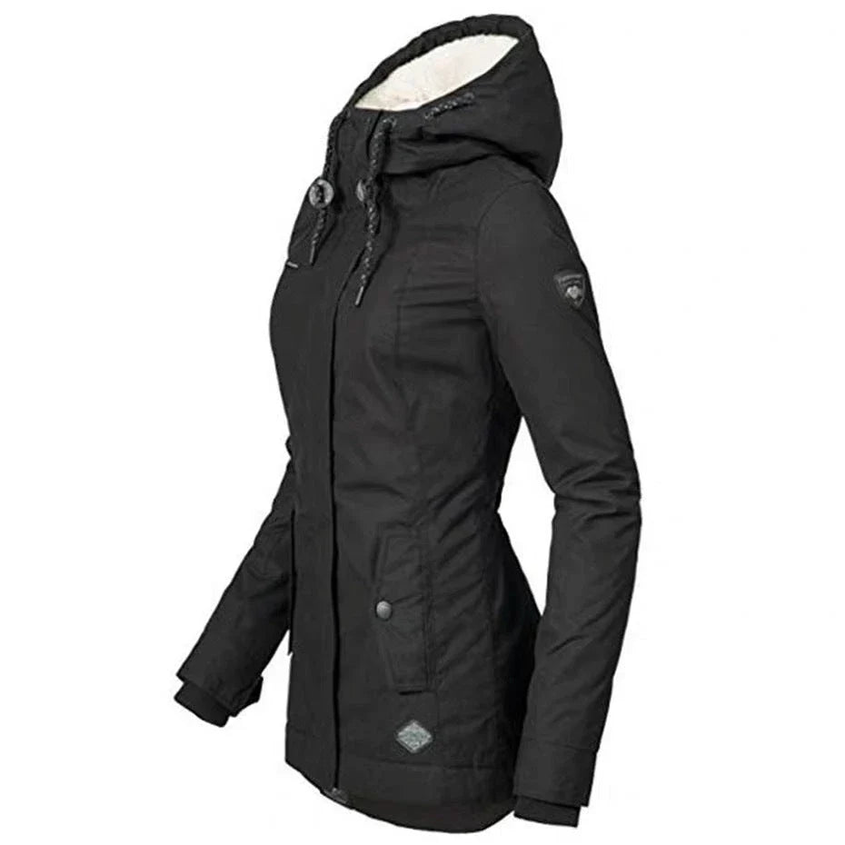 Stylish padded cotton clothing with leather accents in a variety of colors and sizes